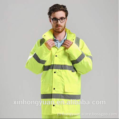 custom fluorescent green winter reflective workwear uniform jackets